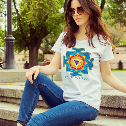Yantra of Ganesha yoga t-shirt by Sushila Oliphant, apparel of the spirit