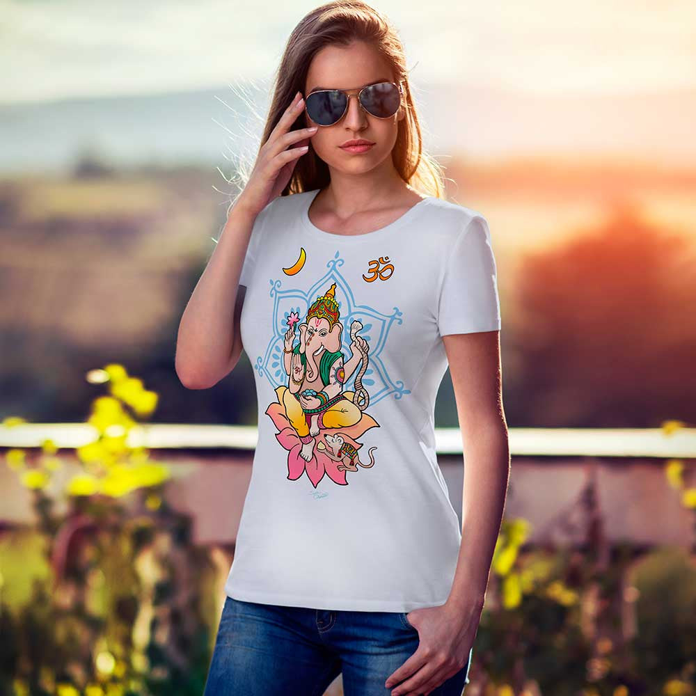Ganesha yoga t-shirt by Sushila Oliphant, apparel for the spirit