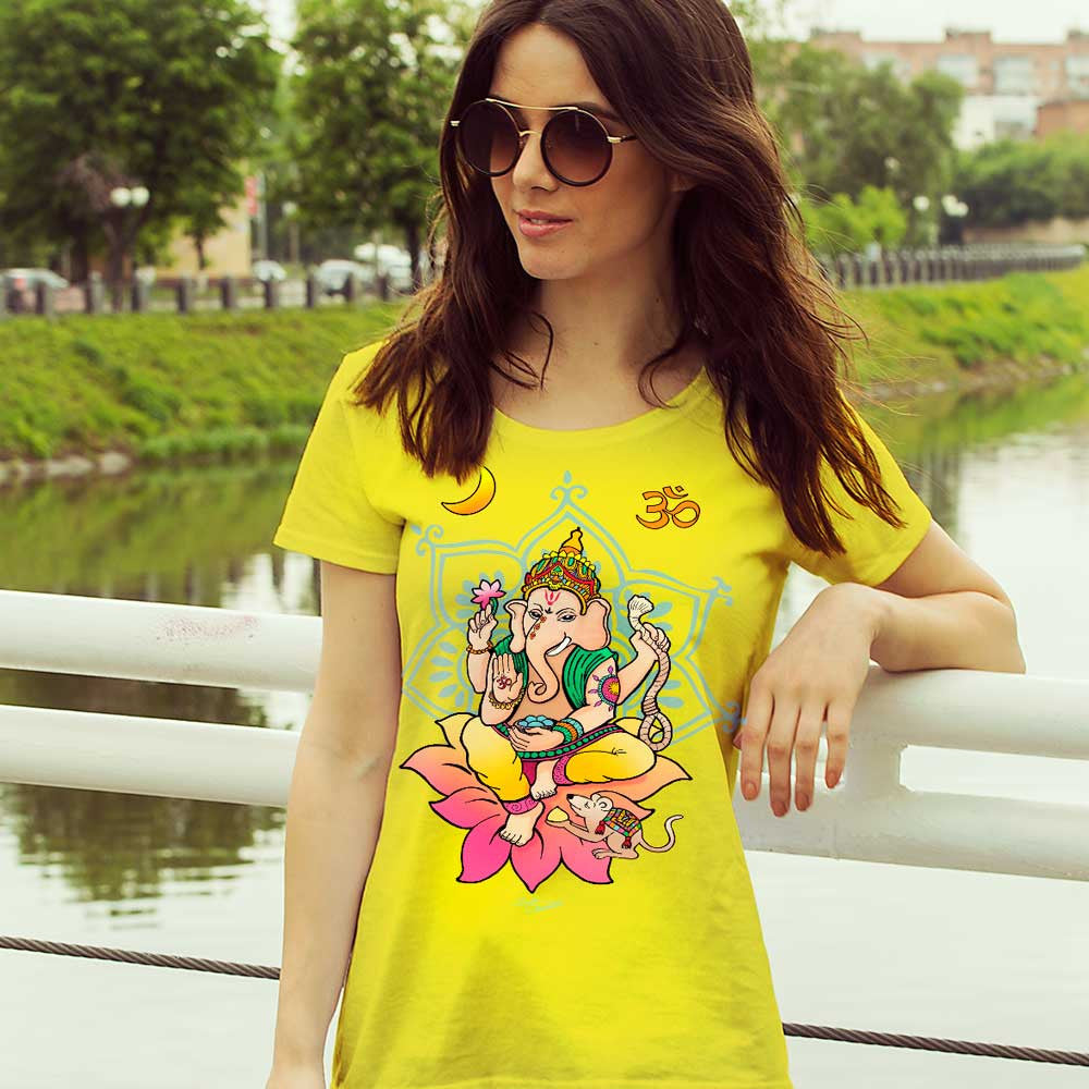 Ganesha yoga t-shirt by Sushila Oliphant, apparel for the spirit