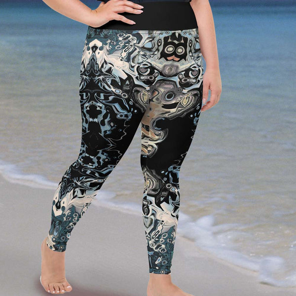 Plus Size Yoga Pants! Beautiful, slimming design, mystical vibe by Sushila Oliphant with Apparel for the Spirit.