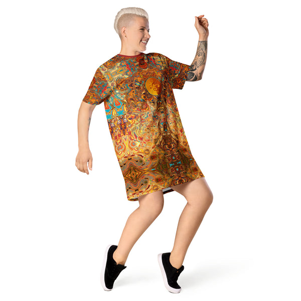 Aztec T-shirt dress