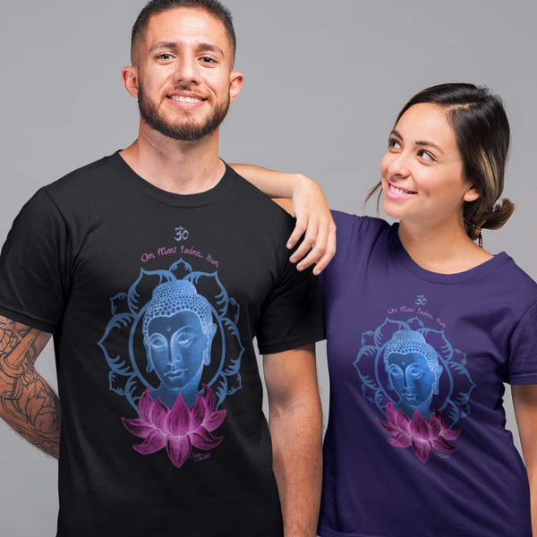 Buddha meditating t-shirt great for yoga by Sushila Oliphant
