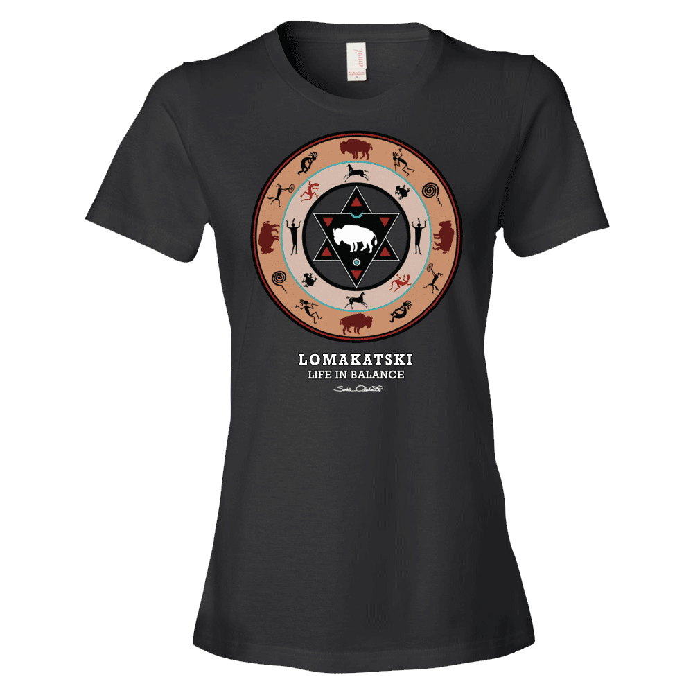 White Buffalo Medicine Wheel Native American t-shirt by Sushila Oliphant for Apparel for the Spirit