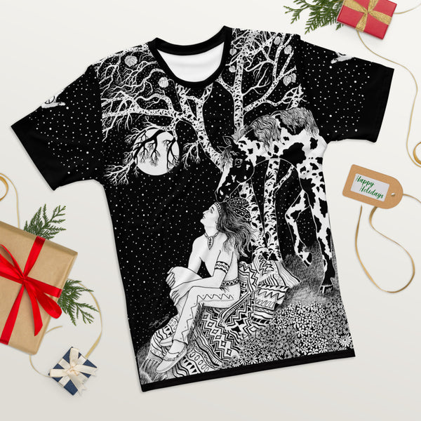 Native American spiritual men's t-shirt. Great for the nature and horse lover. Apparel for the Spirit by Sushila Oliphant.