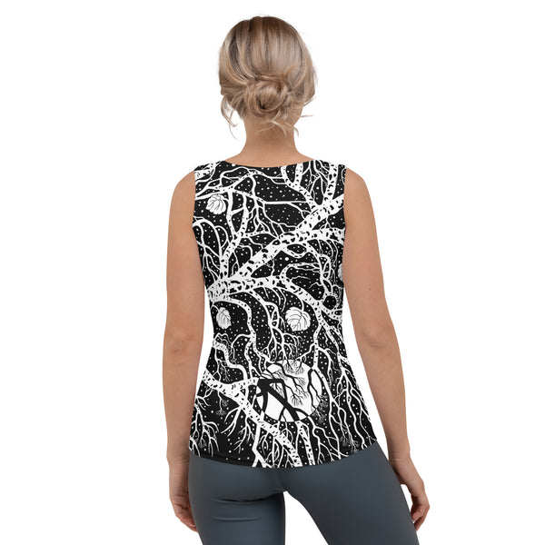 Women's yoga tank top Native American Indian and horse by Sushila Oliphant for Apparel for the Spirit