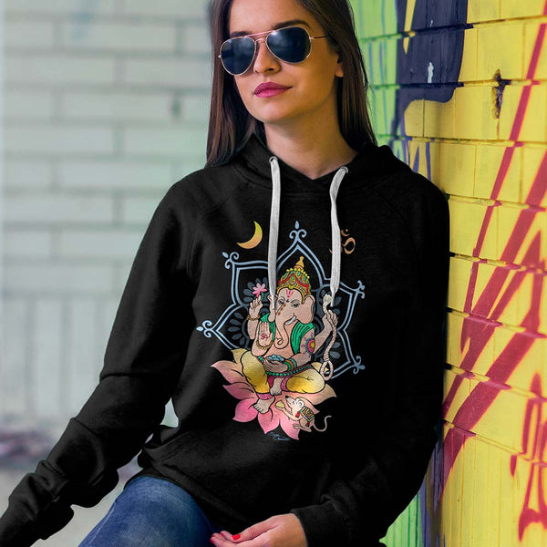 Sri Ganesha hoodie, artwork by Sushila Oliphant.