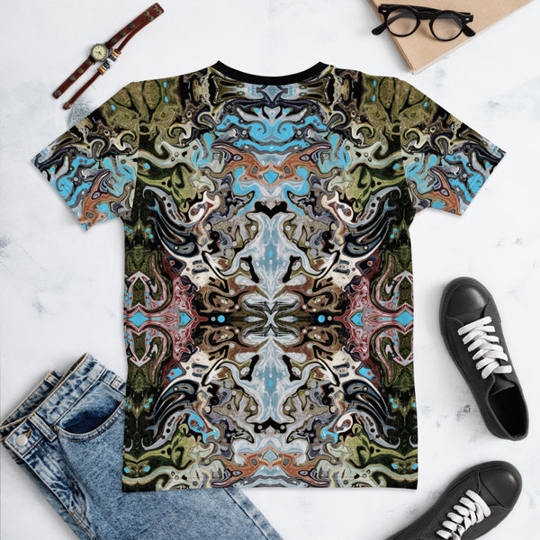 Women's cool yoga tee with a Celtic or Eastern flair. Designed by Sushila Oliphant, Apparel for the Spirit.