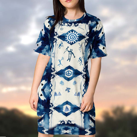 Tribal Effect T-shirt dress