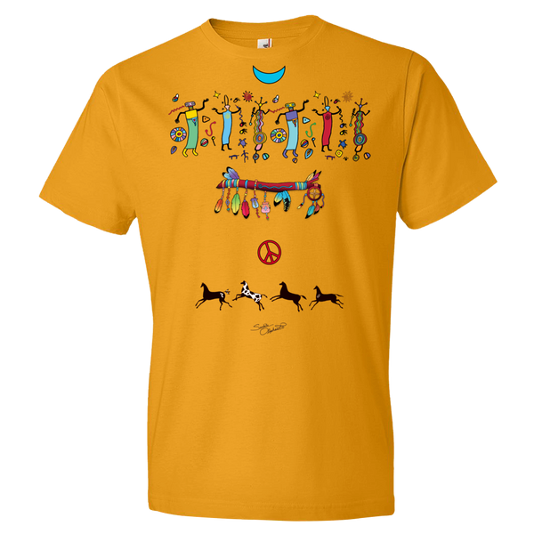 Medicine Wand Native Amemrican themed yoga t-shirt by Sushila Oliphant, apparel for the spirit