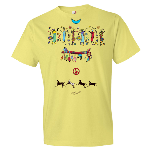 Medicine Wand Native Amemrican themed yoga t-shirt by Sushila Oliphant, apparel for the spirit