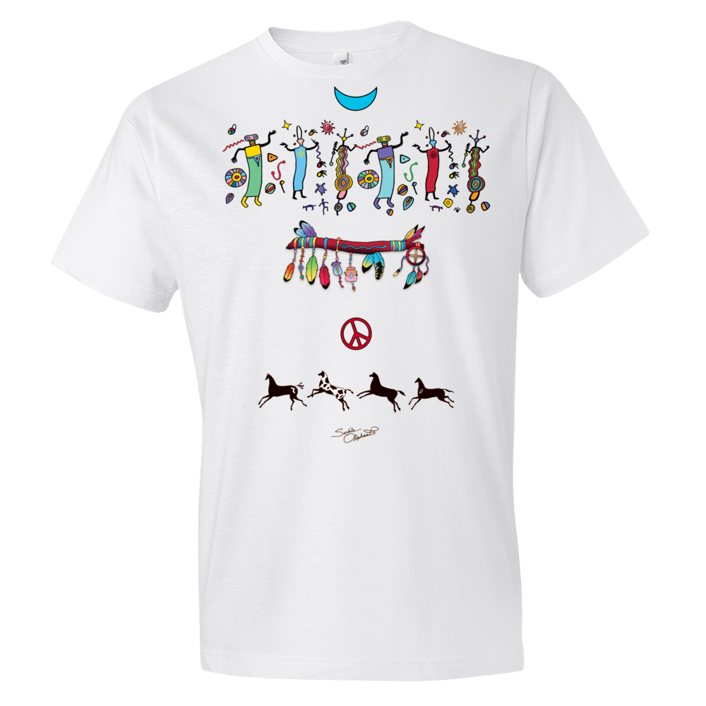 Medicine Wand Native Amemrican themed yoga t-shirt by Sushila Oliphant, apparel for the spirit