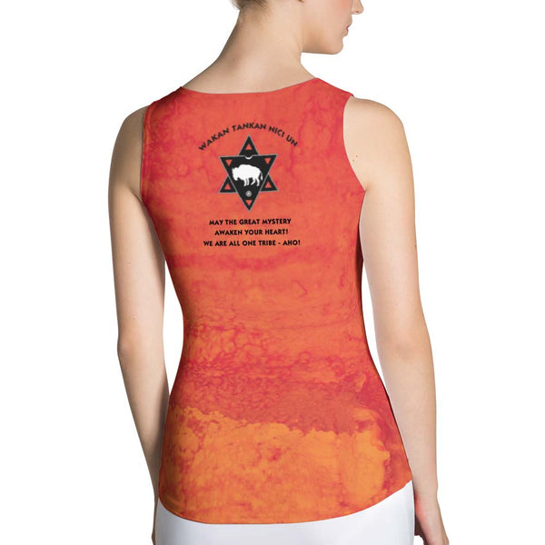 Native American yoga tank top by Sushila Oliphant