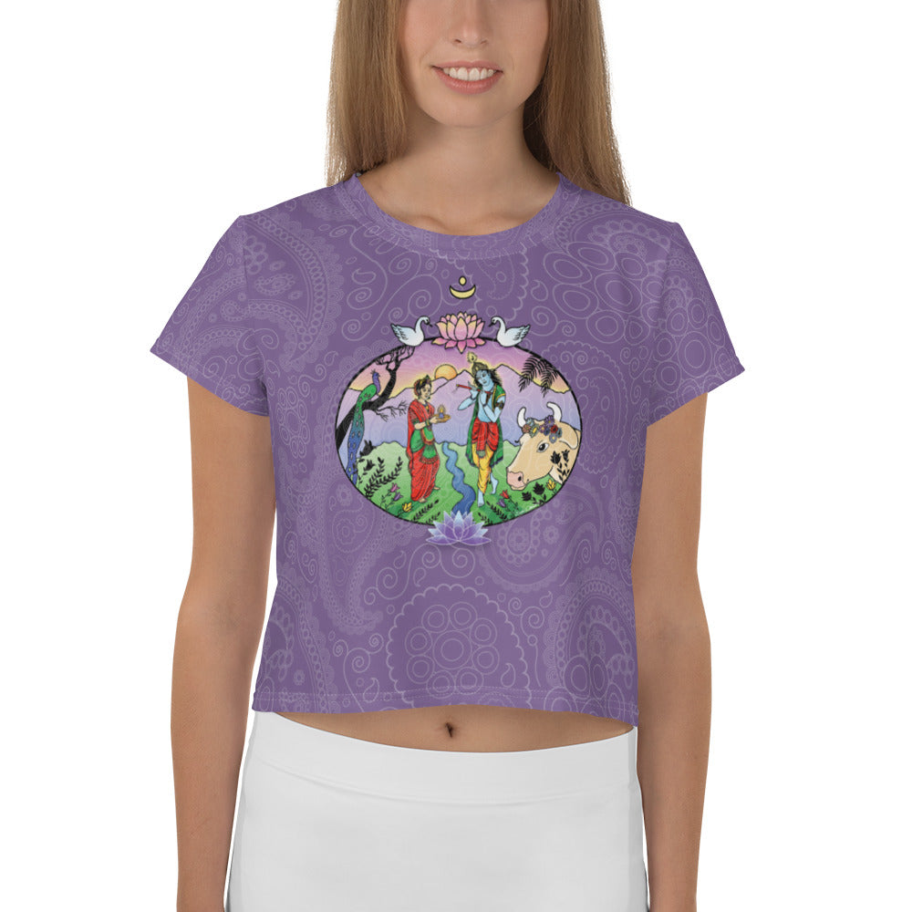 Krishna and Radha Crop Tee