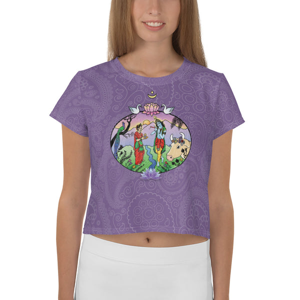 Krishna and Radha Crop Tee
