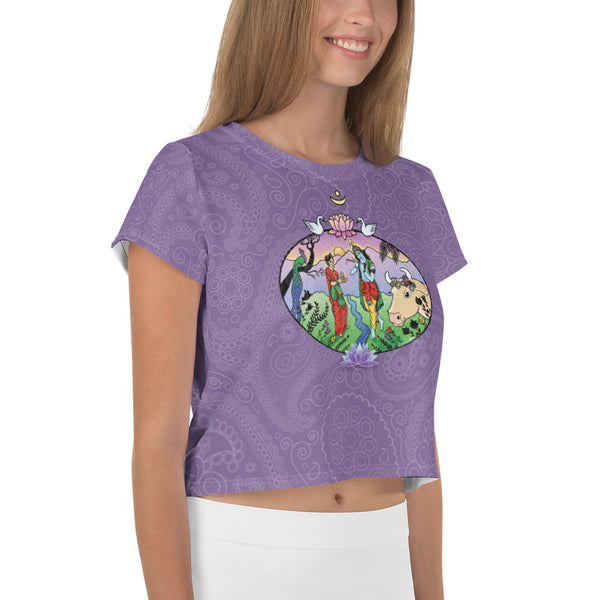 Krishna and Radha Crop Tee