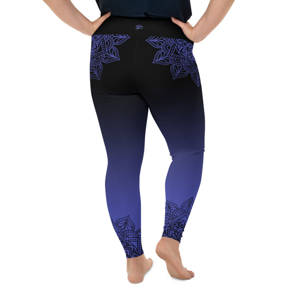 Plus Size Yoga Pants! Beautiful, slimming design, mystical vibe by Sushila Oliphant with Apparel for the Spirit.