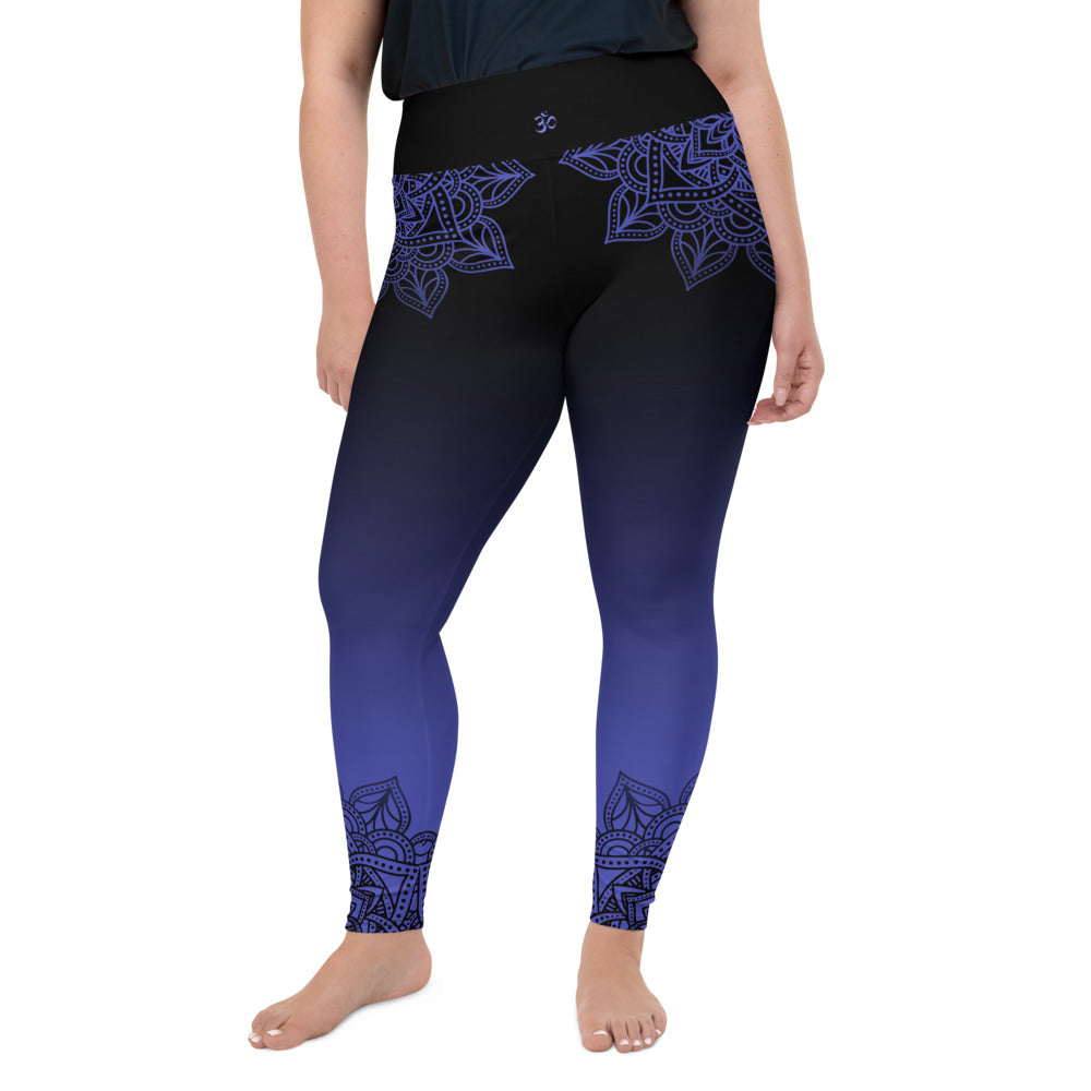 Plus Size Yoga Pants! Beautiful, slimming design, mystical vibe by Sushila Oliphant with Apparel for the Spirit.