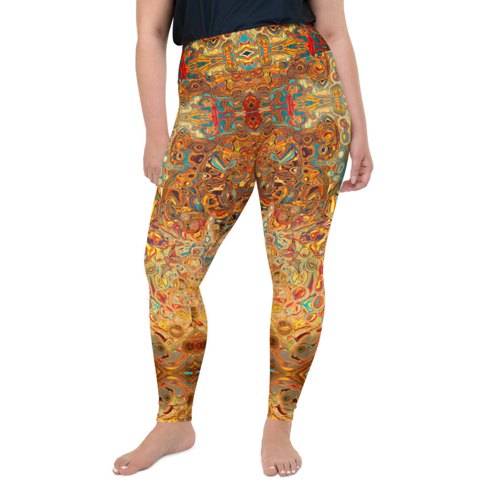 Aztec Plus Size Yoga Pants, gorgeous southwest colors by Sush