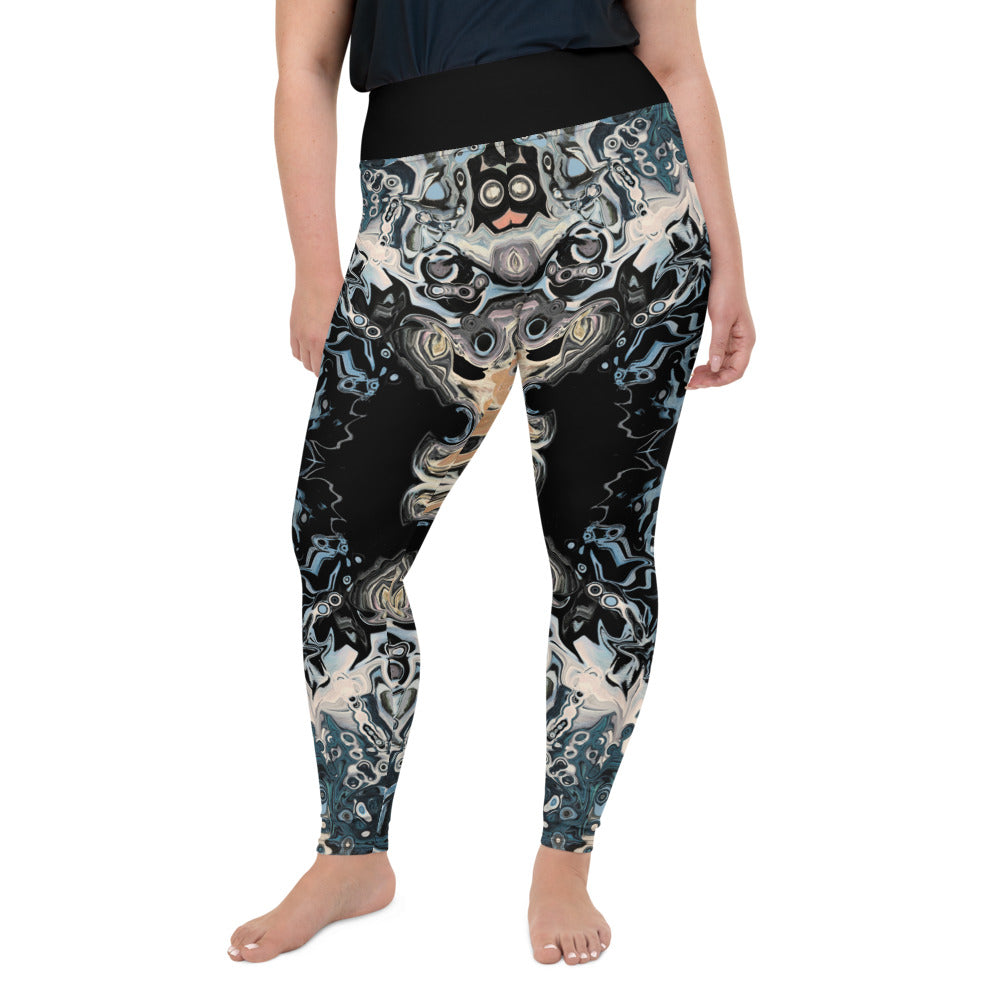 Plus Size Yoga Pants! Beautiful, slimming design, mystical vibe by Sushila Oliphant with Apparel for the Spirit.