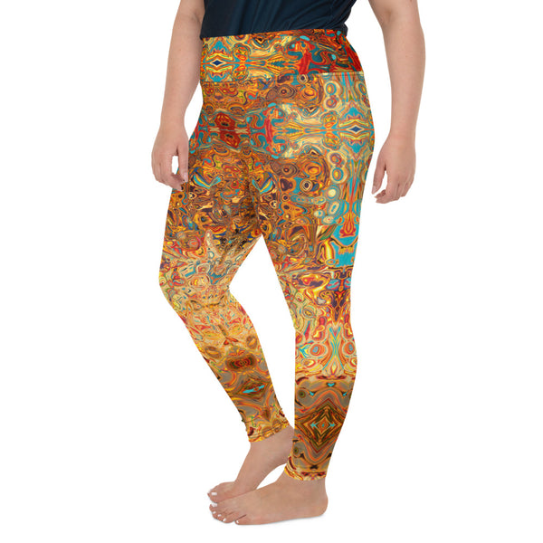 Aztec Plus Size Yoga Pants, gorgeous southwest colors by Sush