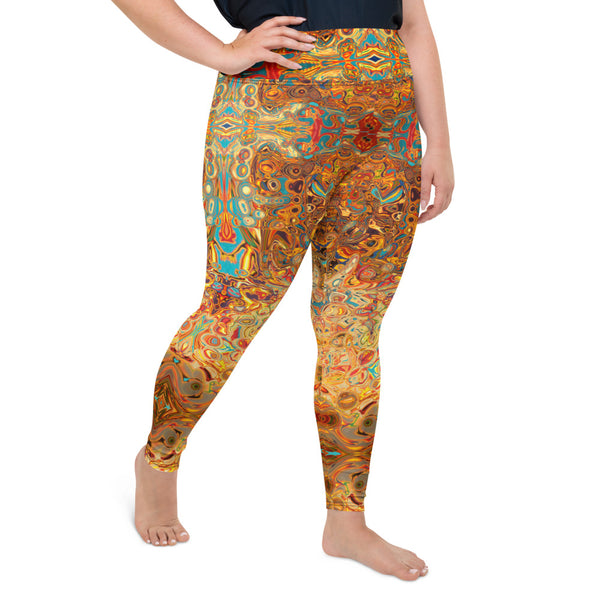 Aztec Plus Size Yoga Pants, gorgeous southwest colors by Sush