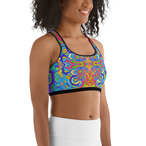 Hippy Gal a cool yoga sports bra by Sushila Oliphant for Apparel for the Spirit.