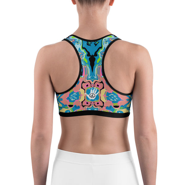 Totem, a cool yoga sports bra by Sushila Oliphant for Apparel for the Spirit.