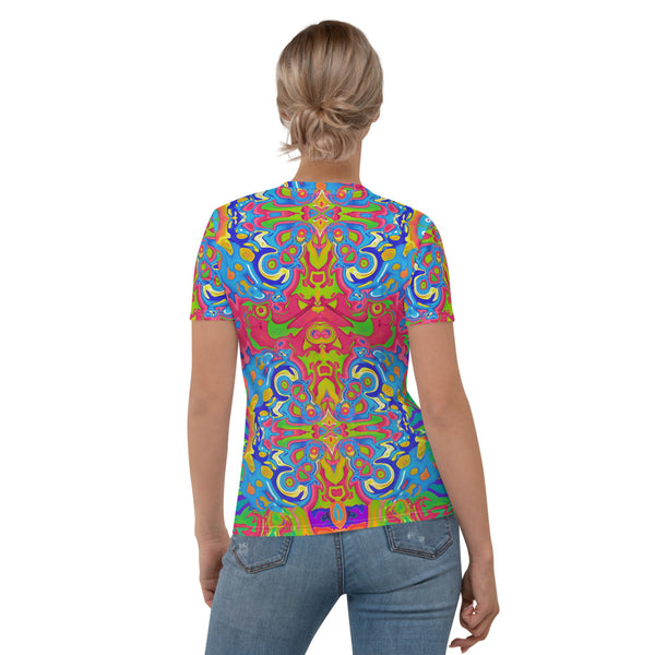 Hippy style cool t-shirt with an Eastern flair. Designed by Sushila Oliphant of Apparel for the Spirit.