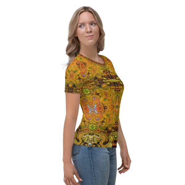 Women's cool t-shirt with an Eastern flair. Designed by Sushila Oliphant, Apparel for the Spirit.