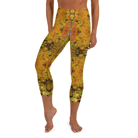 Cool yoga capri leggings by Sushila Oliphant, Apparel for the Spirit.