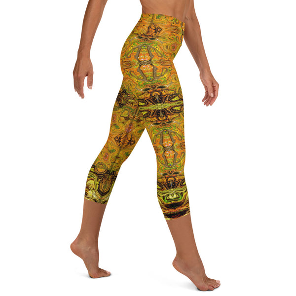 Cool yoga capri leggings by Sushila Oliphant, Apparel for the Spirit.