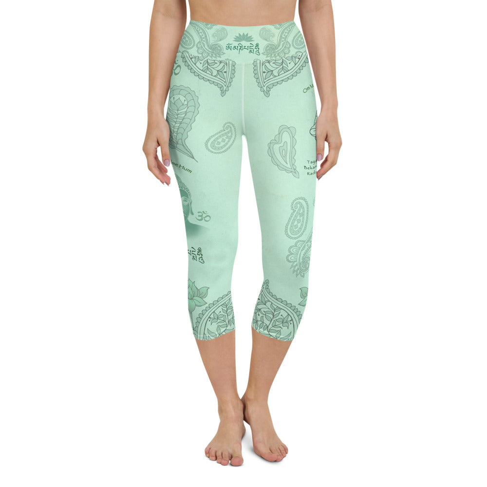 Buddha yoga capri leggings by Sushila Oliphant, Apparel for the Spirit.