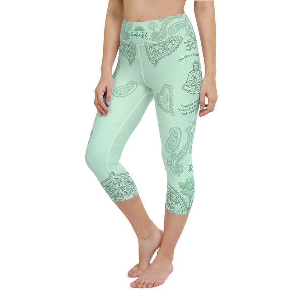 Buddha yoga capri leggings by Sushila Oliphant, Apparel for the Spirit.