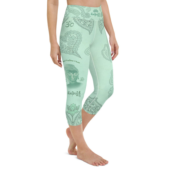 Buddha yoga capri leggings by Sushila Oliphant, Apparel for the Spirit.