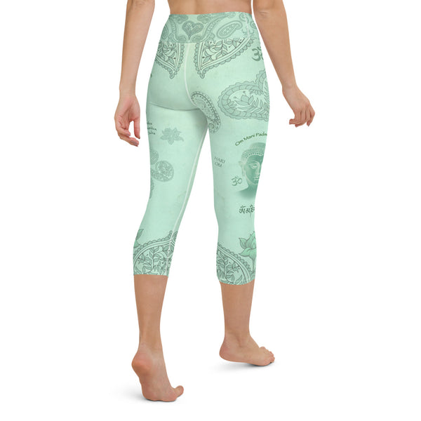 Buddha yoga capri leggings by Sushila Oliphant, Apparel for the Spirit.