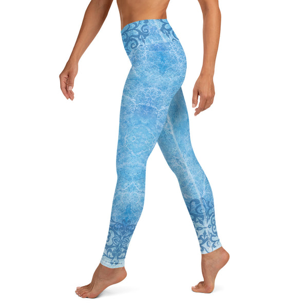 Harmony Yoga Pants - Great for yoga classes, gym workouts while looking great! Peace sign, meditating yogi and Om Shanti designs. Artiist, Sushila Oliphant for Apparel for the Spirit.