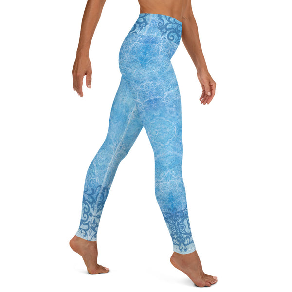 Harmony Yoga Pants - Great for yoga classes, gym workouts while looking great! Peace sign, meditating yogi and Om Shanti designs. Artiist, Sushila Oliphant for Apparel for the Spirit.