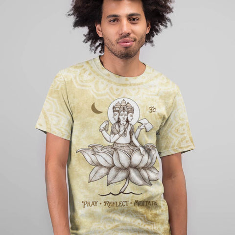 Brahman, a Hindu Diety, yoga t-shirt by artist Sushila Oliphant, apparel for the spirit