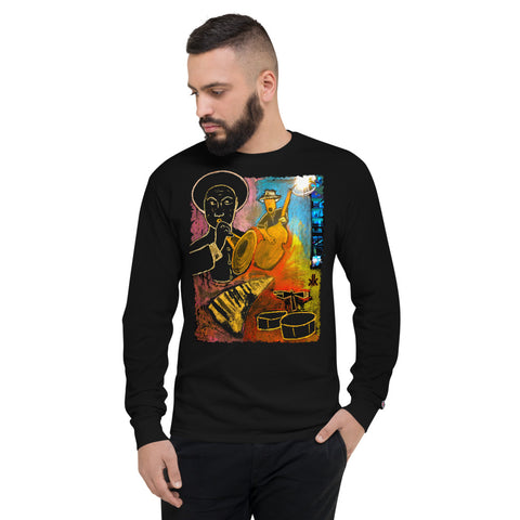 New Orleans jazz long sleeve shirt, Cuban flair by Joshua Noland for apparel for the spirit.