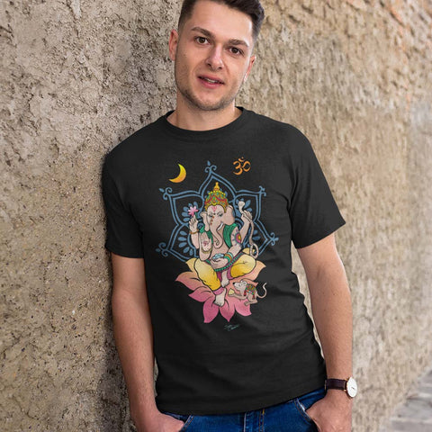 men's Ganesha yoga t-shirt by Sushila Oliphant