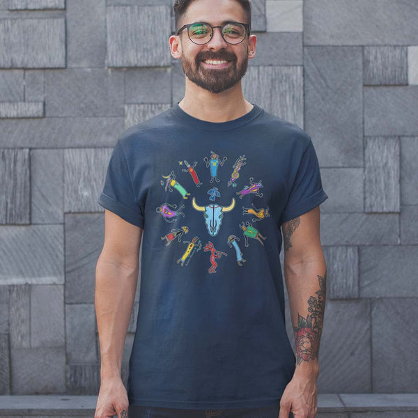 men's Native American themed t-shirt by Sushila Oliphant