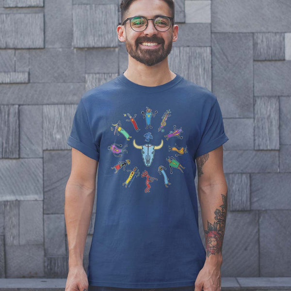 men's Native American themed t-shirt by Sushila Oliphant