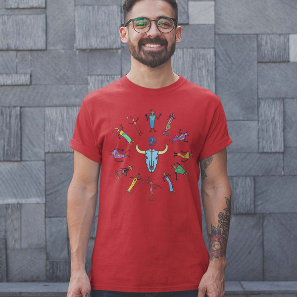 men's Native American themed t-shirt by Sushila Oliphant