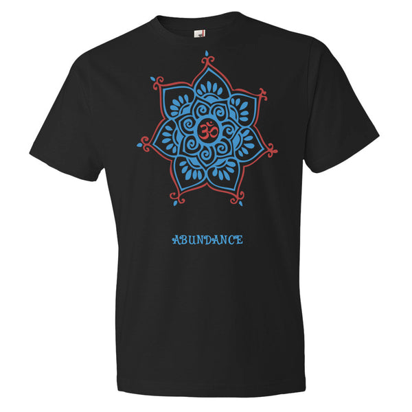 Abundance Mandala t-shirt for spiritual prosperity designed by Sushila Oliphant, apparel for the spirit