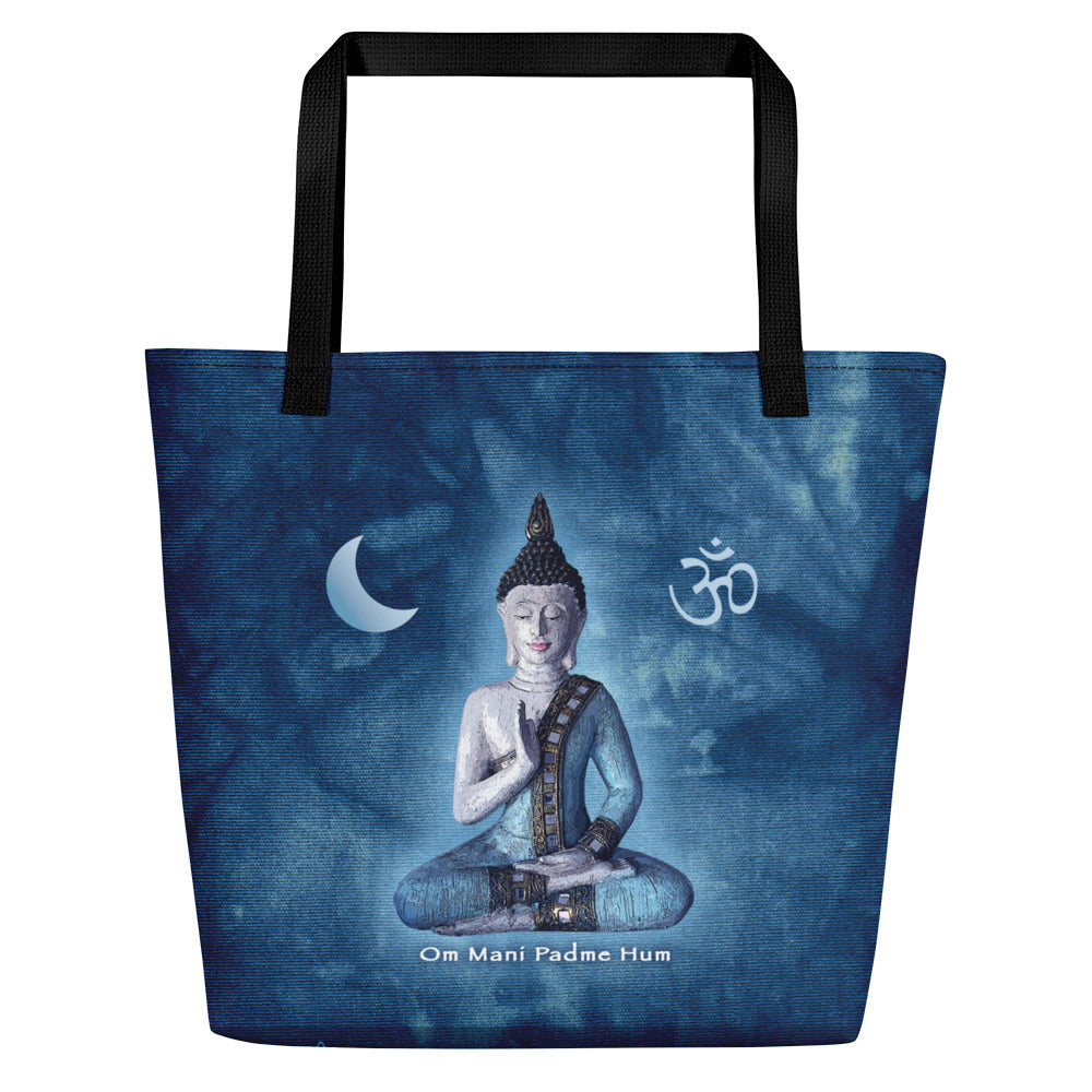 Blue Buddha Yoga Beach Bag