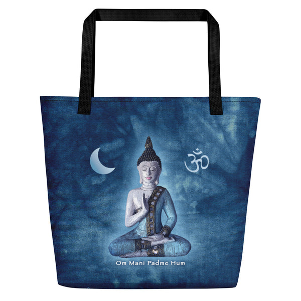 Blue Buddha Yoga Beach Bag