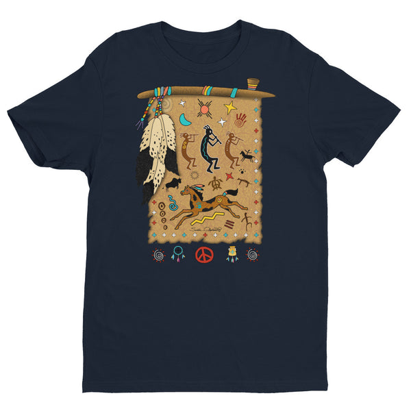 men's Native American themed t-shirt by Sushila Oliphant