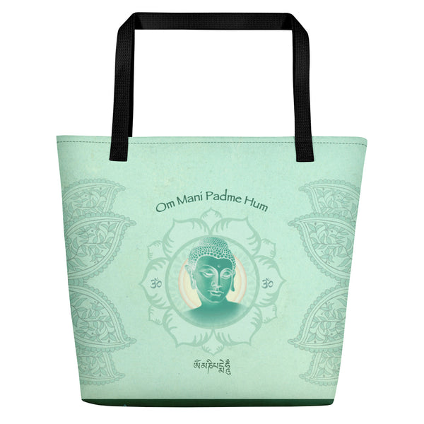 Jade Buddha Yoga Beach Bag
