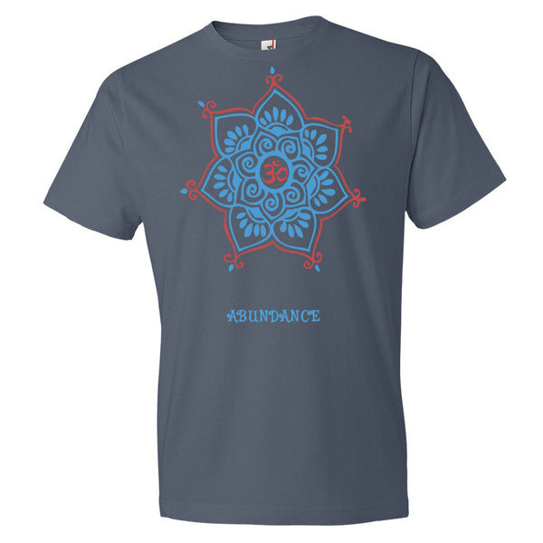 Abundance Mandala t-shirt for spiritual prosperity designed by Sushila Oliphant, apparel for the spirit.