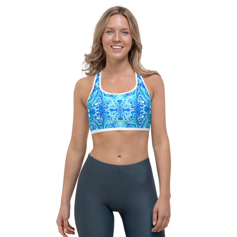 Cool and colorful yoga sports bra that looks terrific designer Sushila Oliphant.